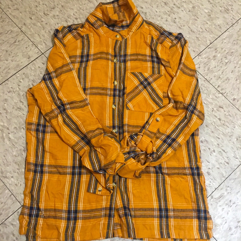 Mustard yellow flannel